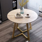 Traditional Luxury Round Dining Room Table Sintered Stone Table with Double Pedestal Clearhalo ' dining_table' 'Dining Tables & Seating' 'Dining Tables' 'furn' 'furn_dining_table' 'Furniture' 'furniture_dining_table' 'Kitchen & Dining Furniture' 'kitchen&dining_furn' 'kitchen' 'kitchen_dining_table' 3886472