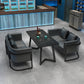 Industrial Style Sintered Stone Dinner Room Kitchen Table Black Table with Metal Base Clearhalo ' dining_table' 'Dining Tables & Seating' 'Dining Tables' 'furn' 'furn_dining_table' 'Furniture' 'furniture_dining_table' 'Kitchen & Dining Furniture' 'kitchen&dining_furn' 'kitchen' 'kitchen_dining_table' 3886479