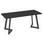 Industrial Style Sintered Stone Dinner Room Kitchen Table Black Table with Metal Base Without Chairs Clearhalo ' dining_table' 'Dining Tables & Seating' 'Dining Tables' 'furn' 'furn_dining_table' 'Furniture' 'furniture_dining_table' 'Kitchen & Dining Furniture' 'kitchen&dining_furn' 'kitchen' 'kitchen_dining_table' 3886482