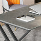 Rectangle Casual Dining Table Grey Tone Fixed Table with Sintered Stone Clearhalo ' dining_table' 'Dining Tables & Seating' 'Dining Tables' 'furn' 'furn_dining_table' 'Furniture' 'furniture_dining_table' 'Kitchen & Dining Furniture' 'kitchen&dining_furn' 'kitchen' 'kitchen_dining_table' 3886491