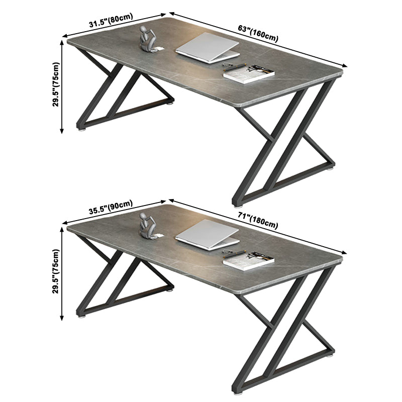 Rectangle Casual Dining Table Grey Tone Fixed Table with Sintered Stone Clearhalo ' dining_table' 'Dining Tables & Seating' 'Dining Tables' 'furn' 'furn_dining_table' 'Furniture' 'furniture_dining_table' 'Kitchen & Dining Furniture' 'kitchen&dining_furn' 'kitchen' 'kitchen_dining_table' 3886496