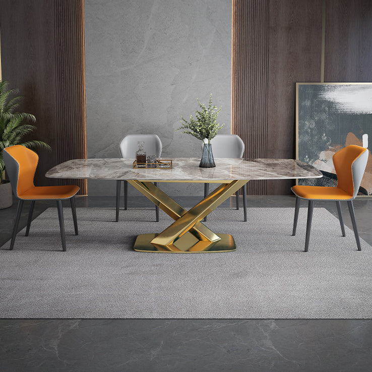 Minimalist Sintered Stone Top Standard Dining Table Rectangle Dining Table for Kitchen Clearhalo ' dining_table' 'Dining Tables & Seating' 'Dining Tables' 'furn' 'furn_dining_table' 'Furniture' 'furniture_dining_table' 'Kitchen & Dining Furniture' 'kitchen&dining_furn' 'kitchen' 'kitchen_dining_table' 3886528