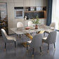 Minimalist Sintered Stone Top Standard Dining Table Rectangle Dining Table for Kitchen Gray Gold Clearhalo ' dining_table' 'Dining Tables & Seating' 'Dining Tables' 'furn' 'furn_dining_table' 'Furniture' 'furniture_dining_table' 'Kitchen & Dining Furniture' 'kitchen&dining_furn' 'kitchen' 'kitchen_dining_table' 3886529
