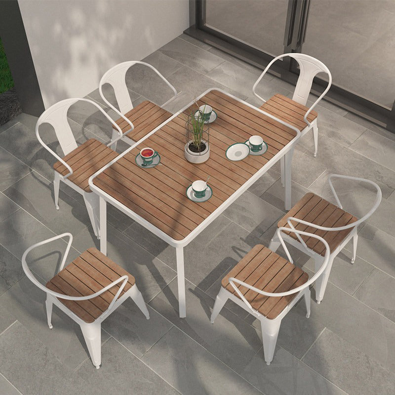 Industrial Style Wood Dinner Room Kitchen Table Brown 4 Legs Dining Table Clearhalo ' dining_table' 'Dining Tables & Seating' 'Dining Tables' 'furn' 'furn_dining_table' 'Furniture' 'furniture_dining_table' 'Kitchen & Dining Furniture' 'kitchen&dining_furn' 'kitchen' 'kitchen_dining_table' 3886609