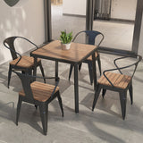 Industrial Style Wood Dinner Room Kitchen Table Brown 4 Legs Dining Table Clearhalo ' dining_table' 'Dining Tables & Seating' 'Dining Tables' 'furn' 'furn_dining_table' 'Furniture' 'furniture_dining_table' 'Kitchen & Dining Furniture' 'kitchen&dining_furn' 'kitchen' 'kitchen_dining_table' 3886612