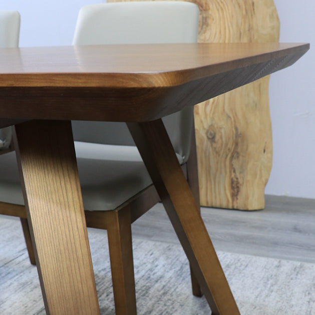 Rectangle Minimalist Dining Table Wood Color Fixed Table of Solid Wood Clearhalo ' dining_table' 'Dining Tables & Seating' 'Dining Tables' 'furn' 'furn_dining_table' 'Furniture' 'furniture_dining_table' 'Kitchen & Dining Furniture' 'kitchen&dining_furn' 'kitchen' 'kitchen_dining_table' 3886650