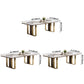 Traditional Luxury Sintered Stone Top Dining Table Rectangle Table With Metal Double Pedestal Clearhalo ' dining_table' 'Dining Tables & Seating' 'Dining Tables' 'furn' 'furn_dining_table' 'Furniture' 'furniture_dining_table' 'Kitchen & Dining Furniture' 'kitchen&dining_furn' 'kitchen' 'kitchen_dining_table' 3886664