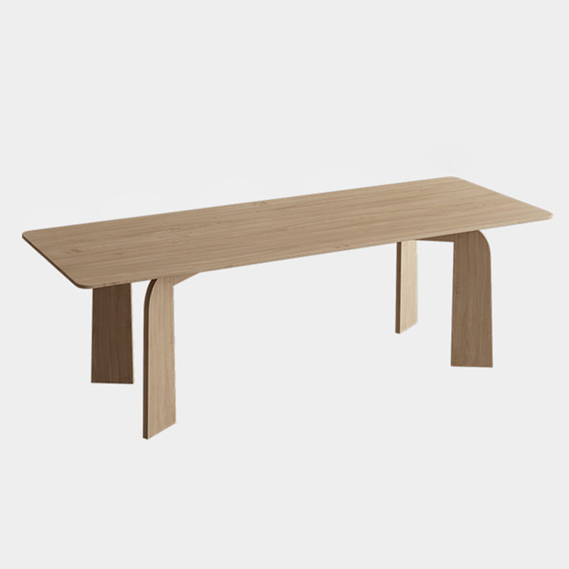 Simple Kitchen Standard Dining Table Solid Wood Khaki Dining Table with 4 Legs Base Without Chairs Clearhalo ' dining_table' 'Dining Tables & Seating' 'Dining Tables' 'furn' 'furn_dining_table' 'Furniture' 'furniture_dining_table' 'Kitchen & Dining Furniture' 'kitchen&dining_furn' 'kitchen' 'kitchen_dining_table' 3886667