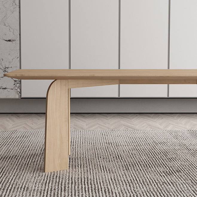 Simple Kitchen Standard Dining Table Solid Wood Khaki Dining Table with 4 Legs Base Clearhalo ' dining_table' 'Dining Tables & Seating' 'Dining Tables' 'furn' 'furn_dining_table' 'Furniture' 'furniture_dining_table' 'Kitchen & Dining Furniture' 'kitchen&dining_furn' 'kitchen' 'kitchen_dining_table' 3886672