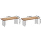 Minimalist Khaki Solid Wood Dining Table Rectangle Shape Dining Table with Double Pedestal Bases Clearhalo ' dining_table' 'Dining Tables & Seating' 'Dining Tables' 'furn' 'furn_dining_table' 'Furniture' 'furniture_dining_table' 'Kitchen & Dining Furniture' 'kitchen&dining_furn' 'kitchen' 'kitchen_dining_table' 3886691