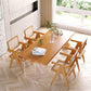 Minimalist Khaki Solid Wood Dining Table Rectangle Shape Dining Table with Double Pedestal Bases Clearhalo ' dining_table' 'Dining Tables & Seating' 'Dining Tables' 'furn' 'furn_dining_table' 'Furniture' 'furniture_dining_table' 'Kitchen & Dining Furniture' 'kitchen&dining_furn' 'kitchen' 'kitchen_dining_table' 3886693