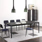 Industrial Black Solid Wood Dining Table Rectangle Shape Dining Table for Kitchen Clearhalo ' dining_table' 'Dining Tables & Seating' 'Dining Tables' 'furn' 'furn_dining_table' 'Furniture' 'furniture_dining_table' 'Kitchen & Dining Furniture' 'kitchen&dining_furn' 'kitchen' 'kitchen_dining_table' 3886696