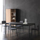 Industrial Black Solid Wood Dining Table Rectangle Shape Dining Table for Kitchen Clearhalo ' dining_table' 'Dining Tables & Seating' 'Dining Tables' 'furn' 'furn_dining_table' 'Furniture' 'furniture_dining_table' 'Kitchen & Dining Furniture' 'kitchen&dining_furn' 'kitchen' 'kitchen_dining_table' 3886697