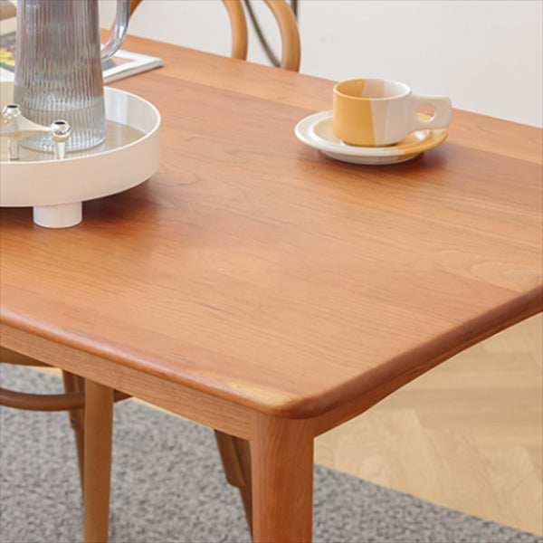 Rectangle Dining Site Table Contemporary Style Solid Wood Table with 4 Legs Clearhalo ' dining_table' 'Dining Tables & Seating' 'Dining Tables' 'furn' 'furn_dining_table' 'Furniture' 'furniture_dining_table' 'Kitchen & Dining Furniture' 'kitchen&dining_furn' 'kitchen' 'kitchen_dining_table' 3886707