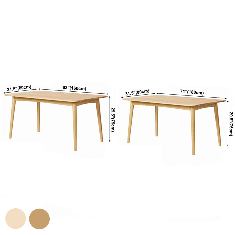 Rectangle Dining Site Table Contemporary Style Solid Wood Table with 4 Legs Clearhalo ' dining_table' 'Dining Tables & Seating' 'Dining Tables' 'furn' 'furn_dining_table' 'Furniture' 'furniture_dining_table' 'Kitchen & Dining Furniture' 'kitchen&dining_furn' 'kitchen' 'kitchen_dining_table' 3886712