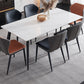 Metal Contemporary Rectangular Dining Table Sintered Stone Table with Metal Legs White Without Chairs Clearhalo ' dining_table' 'Dining Tables & Seating' 'Dining Tables' 'furn' 'furn_dining_table' 'Furniture' 'furniture_dining_table' 'Kitchen & Dining Furniture' 'kitchen&dining_furn' 'kitchen' 'kitchen_dining_table' 3886714