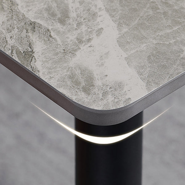 Metal Contemporary Rectangular Dining Table Sintered Stone Table with Metal Legs Clearhalo ' dining_table' 'Dining Tables & Seating' 'Dining Tables' 'furn' 'furn_dining_table' 'Furniture' 'furniture_dining_table' 'Kitchen & Dining Furniture' 'kitchen&dining_furn' 'kitchen' 'kitchen_dining_table' 3886720