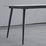 Metal Contemporary Rectangular Dining Table Sintered Stone Table with Metal Legs Clearhalo ' dining_table' 'Dining Tables & Seating' 'Dining Tables' 'furn' 'furn_dining_table' 'Furniture' 'furniture_dining_table' 'Kitchen & Dining Furniture' 'kitchen&dining_furn' 'kitchen' 'kitchen_dining_table' 3886721