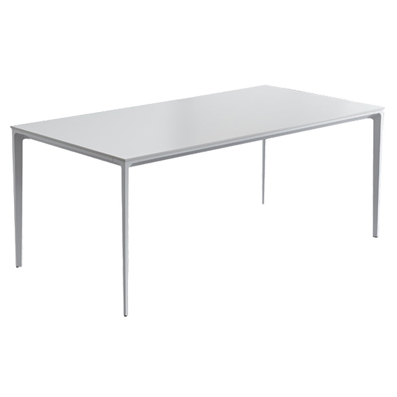 Industrial Rectangle White Dining Table Sintered Stone Standard Dining Table for Kitchen White Clearhalo ' dining_table' 'Dining Tables & Seating' 'Dining Tables' 'Furniture' 'furniture_dining_table' 'Kitchen & Dining Furniture' 'kitchen&dining_furn' 'kitchen' 'kitchen_dining_table' 3900396