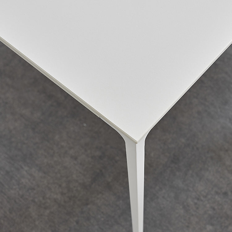Industrial Rectangle White Dining Table Sintered Stone Standard Dining Table for Kitchen Clearhalo ' dining_table' 'Dining Tables & Seating' 'Dining Tables' 'Furniture' 'furniture_dining_table' 'Kitchen & Dining Furniture' 'kitchen&dining_furn' 'kitchen' 'kitchen_dining_table' 3900399