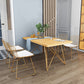 Traditional Luxury Rectangle Dining Room Table Pine Solid Wood Table with 4 Metal Legs for Home Clearhalo ' dining_table' 'Dining Tables & Seating' 'Dining Tables' 'furn' 'furn_dining_table' 'Furniture' 'furniture_dining_table' 'Kitchen & Dining Furniture' 'kitchen&dining_furn' 'kitchen' 'kitchen_dining_table' 3900424