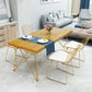 Traditional Luxury Rectangle Dining Room Table Pine Solid Wood Table with 4 Metal Legs for Home Clearhalo ' dining_table' 'Dining Tables & Seating' 'Dining Tables' 'furn' 'furn_dining_table' 'Furniture' 'furniture_dining_table' 'Kitchen & Dining Furniture' 'kitchen&dining_furn' 'kitchen' 'kitchen_dining_table' 3900425