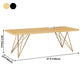 Traditional Luxury Rectangle Dining Room Table Pine Solid Wood Table with 4 Metal Legs for Home Clearhalo ' dining_table' 'Dining Tables & Seating' 'Dining Tables' 'furn' 'furn_dining_table' 'Furniture' 'furniture_dining_table' 'Kitchen & Dining Furniture' 'kitchen&dining_furn' 'kitchen' 'kitchen_dining_table' 3900431