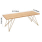 Traditional Luxury Rectangle Dining Room Table Pine Solid Wood Table with 4 Gold Legs Clearhalo ' dining_table' 'Dining Tables & Seating' 'Dining Tables' 'furn' 'furn_dining_table' 'Furniture' 'furniture_dining_table' 'Kitchen & Dining Furniture' 'kitchen&dining_furn' 'kitchen' 'kitchen_dining_table' 3900473