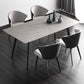 Industrial Style Sintered Stone Dining Table Metallic Base Rectangle Table for Home Clearhalo ' dining_table' 'Dining Tables & Seating' 'Dining Tables' 'Furniture' 'furniture_dining_table' 'Kitchen & Dining Furniture' 'kitchen&dining_furn' 'kitchen' 'kitchen_dining_table' 3900481