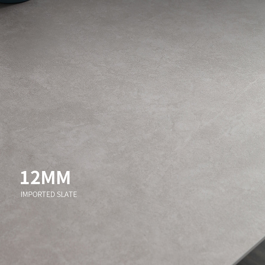 Industrial Style Sintered Stone Dining Table Metallic Base Rectangle Table for Home Clearhalo ' dining_table' 'Dining Tables & Seating' 'Dining Tables' 'Furniture' 'furniture_dining_table' 'Kitchen & Dining Furniture' 'kitchen&dining_furn' 'kitchen' 'kitchen_dining_table' 3900485