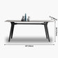 Industrial Style Sintered Stone Dining Table Metallic Base Rectangle Table for Home Clearhalo ' dining_table' 'Dining Tables & Seating' 'Dining Tables' 'Furniture' 'furniture_dining_table' 'Kitchen & Dining Furniture' 'kitchen&dining_furn' 'kitchen' 'kitchen_dining_table' 3900488
