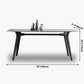 Industrial Style Sintered Stone Dining Table Metallic Base Rectangle Table for Home Clearhalo ' dining_table' 'Dining Tables & Seating' 'Dining Tables' 'Furniture' 'furniture_dining_table' 'Kitchen & Dining Furniture' 'kitchen&dining_furn' 'kitchen' 'kitchen_dining_table' 3900490