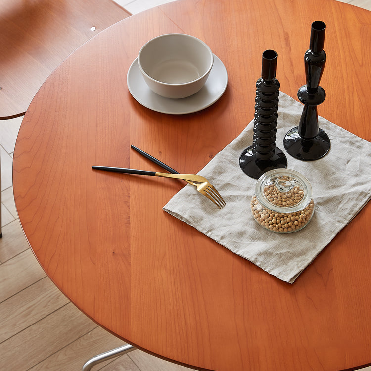 Contemporary Round 4-foot Home Furniture Solid Wood Dining Room Collection Clearhalo ' dining_table' 'Dining Tables & Seating' 'Dining Tables' 'furn' 'furn_dining_table' 'Furniture' 'furniture_dining_table' 'Kitchen & Dining Furniture' 'kitchen&dining_furn' 'kitchen' 'kitchen_dining_table' 3900495