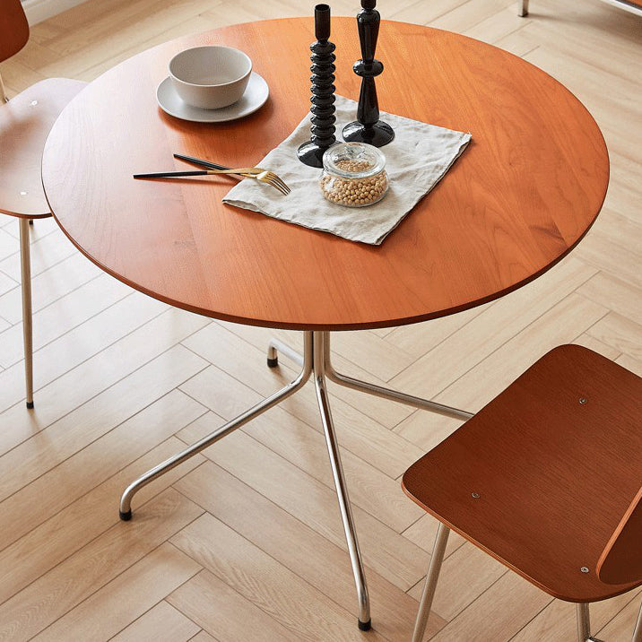 Contemporary Round 4-foot Home Furniture Solid Wood Dining Room Collection Clearhalo ' dining_table' 'Dining Tables & Seating' 'Dining Tables' 'furn' 'furn_dining_table' 'Furniture' 'furniture_dining_table' 'Kitchen & Dining Furniture' 'kitchen&dining_furn' 'kitchen' 'kitchen_dining_table' 3900499