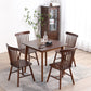 Square Shape Industrial Dining Table Wood Color Fixed Table with Rubberwood Solid Wood Clearhalo ' dining_table' 'Dining Tables & Seating' 'Dining Tables' 'furn' 'furn_dining_table' 'Furniture' 'furniture_dining_table' 'Kitchen & Dining Furniture' 'kitchen&dining_furn' 'kitchen' 'kitchen_dining_table' 3900506