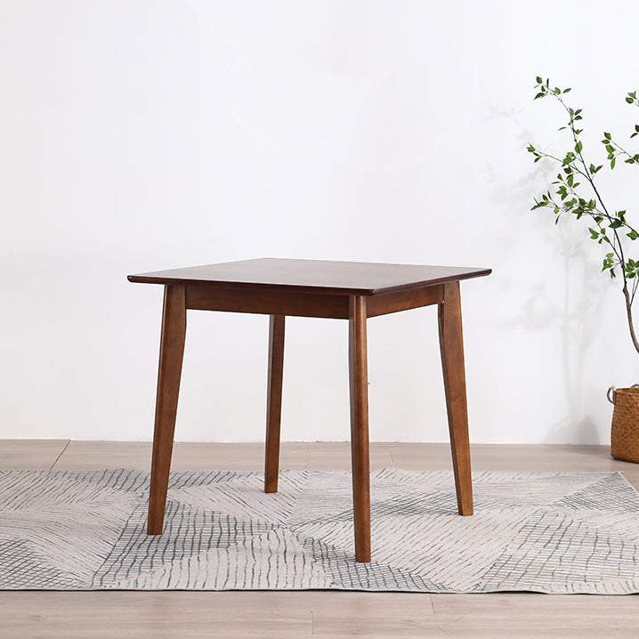 Square Shape Industrial Dining Table Wood Color Fixed Table with Rubberwood Solid Wood Clearhalo ' dining_table' 'Dining Tables & Seating' 'Dining Tables' 'furn' 'furn_dining_table' 'Furniture' 'furniture_dining_table' 'Kitchen & Dining Furniture' 'kitchen&dining_furn' 'kitchen' 'kitchen_dining_table' 3900508