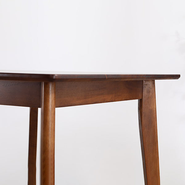 Square Shape Industrial Dining Table Wood Color Fixed Table with Rubberwood Solid Wood Clearhalo ' dining_table' 'Dining Tables & Seating' 'Dining Tables' 'furn' 'furn_dining_table' 'Furniture' 'furniture_dining_table' 'Kitchen & Dining Furniture' 'kitchen&dining_furn' 'kitchen' 'kitchen_dining_table' 3900510
