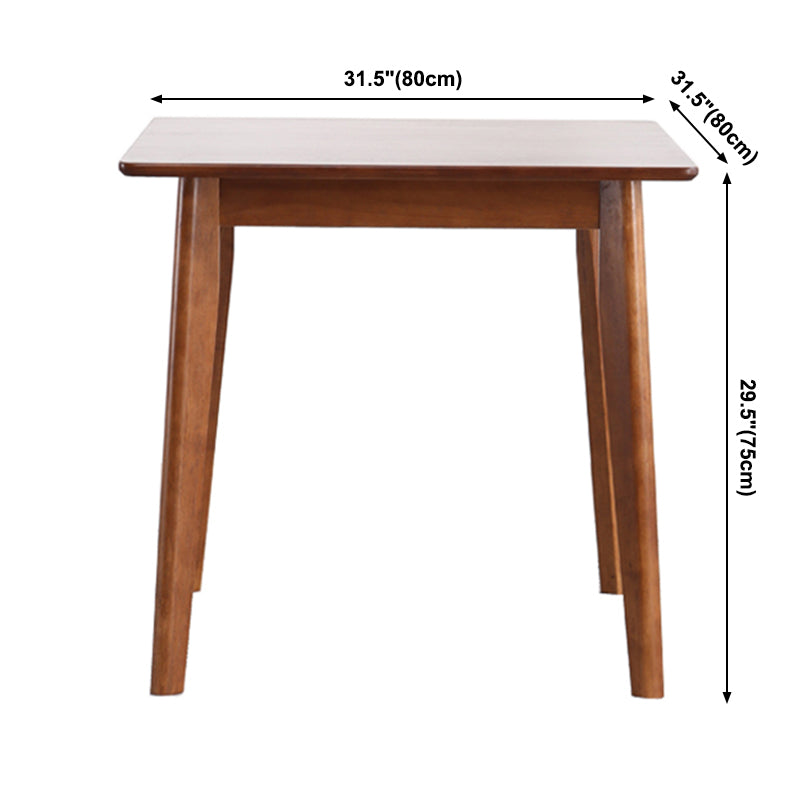 Square Shape Industrial Dining Table Wood Color Fixed Table with Rubberwood Solid Wood Clearhalo ' dining_table' 'Dining Tables & Seating' 'Dining Tables' 'furn' 'furn_dining_table' 'Furniture' 'furniture_dining_table' 'Kitchen & Dining Furniture' 'kitchen&dining_furn' 'kitchen' 'kitchen_dining_table' 3900518