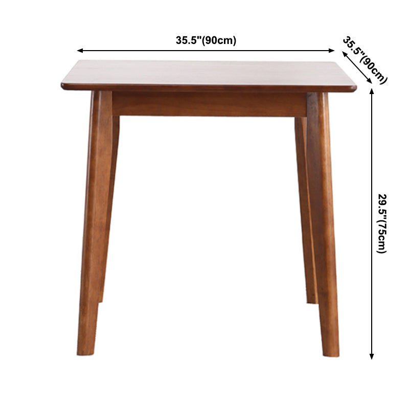 Square Shape Industrial Dining Table Wood Color Fixed Table with Rubberwood Solid Wood Clearhalo ' dining_table' 'Dining Tables & Seating' 'Dining Tables' 'furn' 'furn_dining_table' 'Furniture' 'furniture_dining_table' 'Kitchen & Dining Furniture' 'kitchen&dining_furn' 'kitchen' 'kitchen_dining_table' 3900519