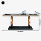 Traditional Luxury Marble Dining Table Rectangle Table with Gold Stainless Steel Pedestal Clearhalo ' dining_table' 'Dining Tables & Seating' 'Dining Tables' 'furn' 'furn_dining_table' 'Furniture' 'furniture_dining_table' 'Kitchen & Dining Furniture' 'kitchen&dining_furn' 'kitchen' 'kitchen_dining_table' 3900557