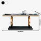 Traditional Luxury Marble Dining Table Rectangle Table with Gold Stainless Steel Pedestal Clearhalo ' dining_table' 'Dining Tables & Seating' 'Dining Tables' 'furn' 'furn_dining_table' 'Furniture' 'furniture_dining_table' 'Kitchen & Dining Furniture' 'kitchen&dining_furn' 'kitchen' 'kitchen_dining_table' 3900559