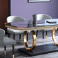 Traditional Luxury Sintered Stone Top Dining Table Rectangle Table with Metal Pedestal Clearhalo ' dining_table' 'Dining Tables & Seating' 'Dining Tables' 'furn' 'furn_dining_table' 'Furniture' 'furniture_dining_table' 'Kitchen & Dining Furniture' 'kitchen&dining_furn' 'kitchen' 'kitchen_dining_table' 3900568