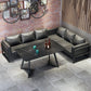 Metal Industrial Rectangle Dining Table Sintered Stone Table with Sled Base Clearhalo ' dining_table' 'Dining Tables & Seating' 'Dining Tables' 'furn' 'furn_dining_table' 'Furniture' 'furniture_dining_table' 'Kitchen & Dining Furniture' 'kitchen&dining_furn' 'kitchen' 'kitchen_dining_table' 3900575