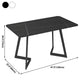 Metal Industrial Rectangle Dining Table Sintered Stone Table with Sled Base Clearhalo ' dining_table' 'Dining Tables & Seating' 'Dining Tables' 'furn' 'furn_dining_table' 'Furniture' 'furniture_dining_table' 'Kitchen & Dining Furniture' 'kitchen&dining_furn' 'kitchen' 'kitchen_dining_table' 3900587