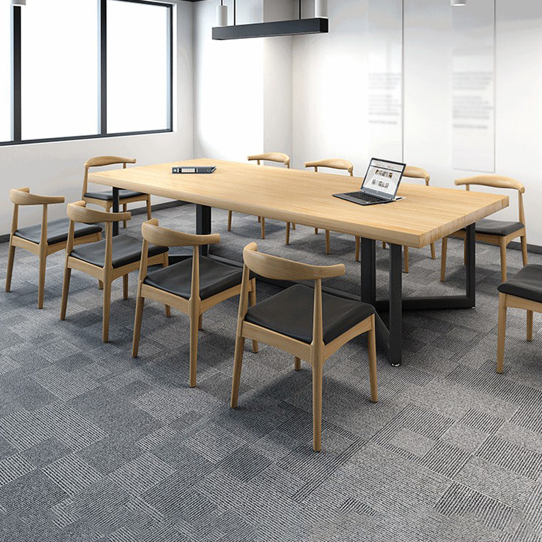 Metal Industrial Rectangle Dining Table Solid Wood Top Table for Kitchen and Dining Room Clearhalo ' dining_table' 'Dining Tables & Seating' 'Dining Tables' 'furn' 'furn_dining_table' 'Furniture' 'furniture_dining_table' 'Kitchen & Dining Furniture' 'kitchen&dining_furn' 'kitchen' 'kitchen_dining_table' 3900589