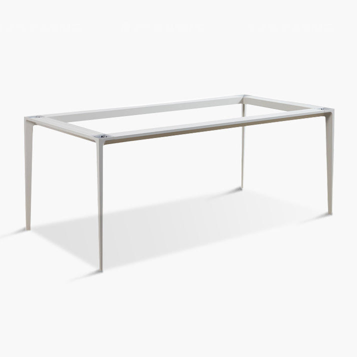 Metal Contemporary Rectangular Dining Table White Sintered Stone Table with Metal Legs Clearhalo ' dining_table' 'Dining Tables & Seating' 'Dining Tables' 'Furniture' 'furniture_dining_table' 'Kitchen & Dining Furniture' 'kitchen&dining_furn' 'kitchen' 'kitchen_dining_table' 3900614