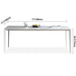Metal Contemporary Rectangular Dining Table White Sintered Stone Table with Metal Legs Clearhalo ' dining_table' 'Dining Tables & Seating' 'Dining Tables' 'Furniture' 'furniture_dining_table' 'Kitchen & Dining Furniture' 'kitchen&dining_furn' 'kitchen' 'kitchen_dining_table' 3900621
