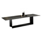 Metal Contemporary Rectangular Dining Table Sintered Stone Table with Trestle Clearhalo ' dining_table' 'Dining Tables & Seating' 'Dining Tables' 'furn' 'furn_dining_table' 'Furniture' 'furniture_dining_table' 'Kitchen & Dining Furniture' 'kitchen&dining_furn' 'kitchen' 'kitchen_dining_table' 3900641