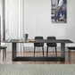 Metal Contemporary Rectangular Dining Table Sintered Stone Table with Trestle Clearhalo ' dining_table' 'Dining Tables & Seating' 'Dining Tables' 'furn' 'furn_dining_table' 'Furniture' 'furniture_dining_table' 'Kitchen & Dining Furniture' 'kitchen&dining_furn' 'kitchen' 'kitchen_dining_table' 3900647