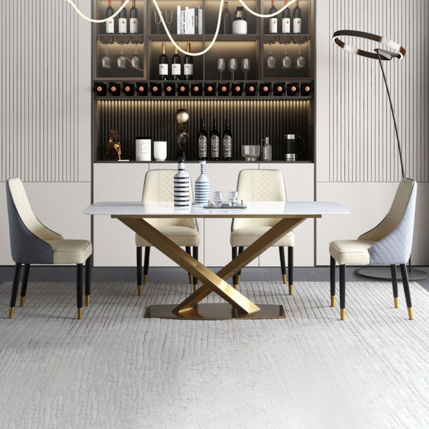 Rectangle Dining Table Traditional Luxury Dinner Room Stone Table for Home Clearhalo ' dining_table' 'Dining Tables & Seating' 'Dining Tables' 'furn' 'furn_dining_table' 'Furniture' 'furniture_dining_table' 'Kitchen & Dining Furniture' 'kitchen&dining_furn' 'kitchen' 'kitchen_dining_table' 3900656